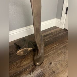 Seychelles Tall Boots stretch calf wedge size 8